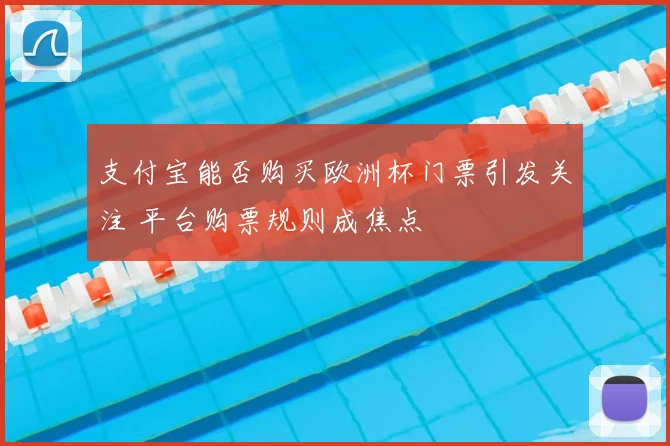 支付宝能否购买欧洲杯门票引发关注 平台购票规则成焦点